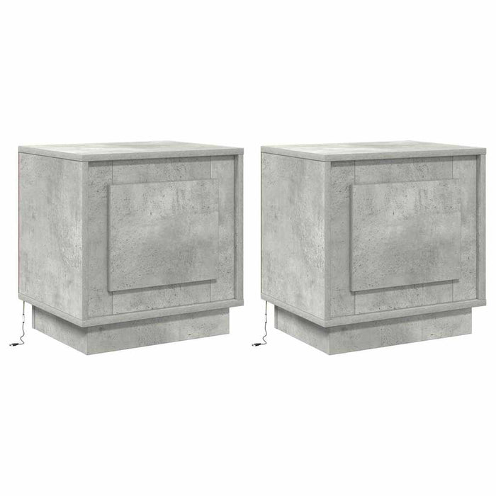 Dulap de noapte 2 pcs Gri din beton 44 x 34,5 x 45 cm - WALTI WALTI