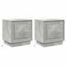 Dulap de noapte 2 pcs Gri din beton 44 x 34,5 x 45 cm - WALTI WALTI