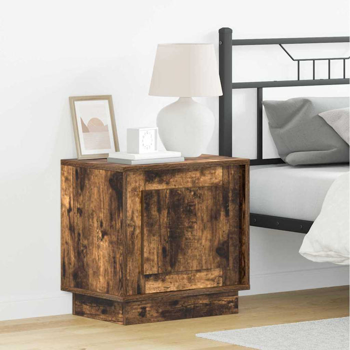 Dulap de noapte Stejar fumuriu 44 x 34,5 x 45 cm Lemn compozit - WALTI WALTI