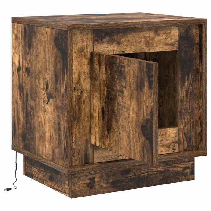 Dulap de noapte Stejar fumuriu 44 x 34,5 x 45 cm Lemn compozit - WALTI WALTI