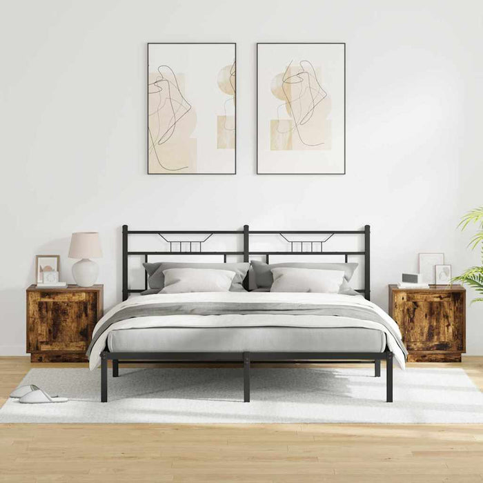 Dulap de noapte 2 pcs Stejar fumuriu 44 x 34,5 x 45 cm - WALTI WALTI