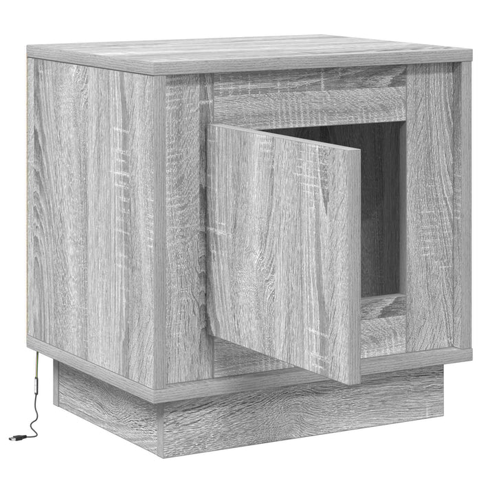 Dulap de noapte Gri 44 x 34,5 x 45 cm Lemn compozit - WALTI WALTI