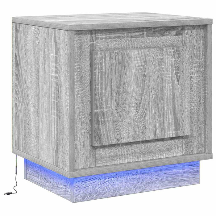 Dulap de noapte 2 pcs Gri 44 x 34,5 x 45 cm Lemn compozit - WALTI WALTI