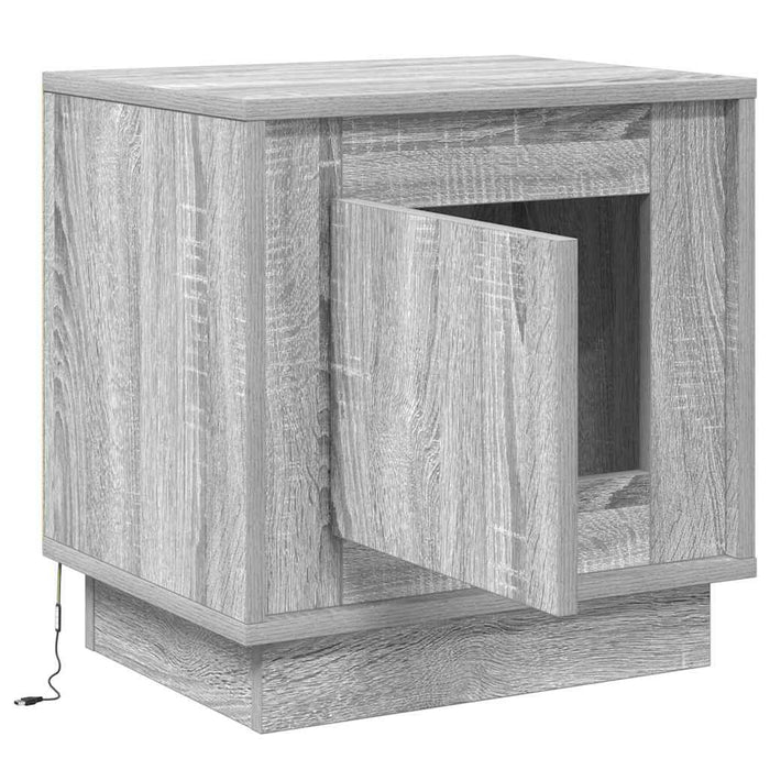 Dulap de noapte 2 pcs Gri 44 x 34,5 x 45 cm Lemn compozit - WALTI WALTI