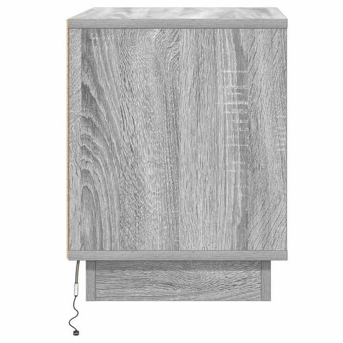 Dulap de noapte 2 pcs Gri 44 x 34,5 x 45 cm Lemn compozit - WALTI WALTI