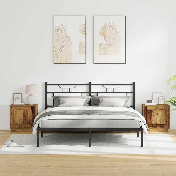 Dulap de noapte 2 pcs Lemn vechi 44 x 34,5 x 45 cm - WALTI WALTI