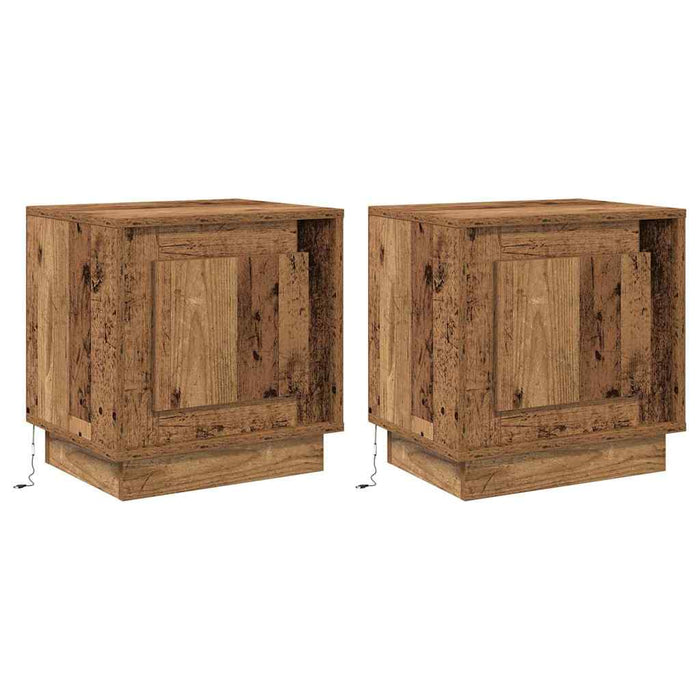 Dulap de noapte 2 pcs Lemn vechi 44 x 34,5 x 45 cm - WALTI WALTI