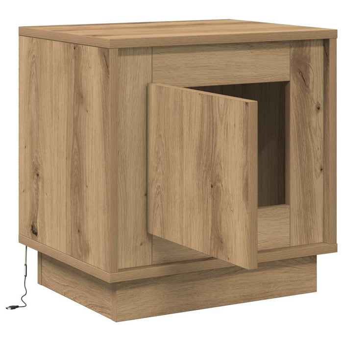 Dulap de noapte 2 pcs Stejar Artizanal 44 x 34,5 x 45 cm - WALTI WALTI