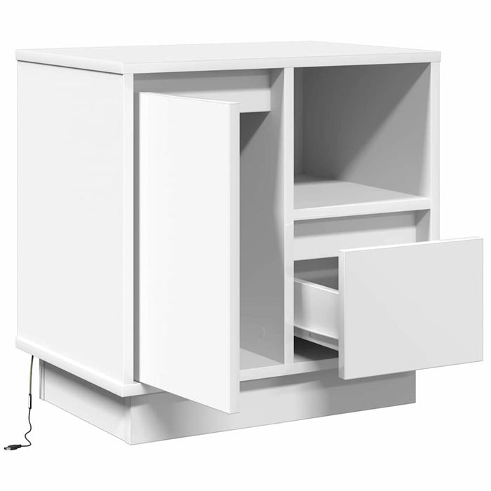 Dulap de noapte 2 pcs Alb 50 x 34,5 x 50 cm Lemn compozit - WALTI WALTI