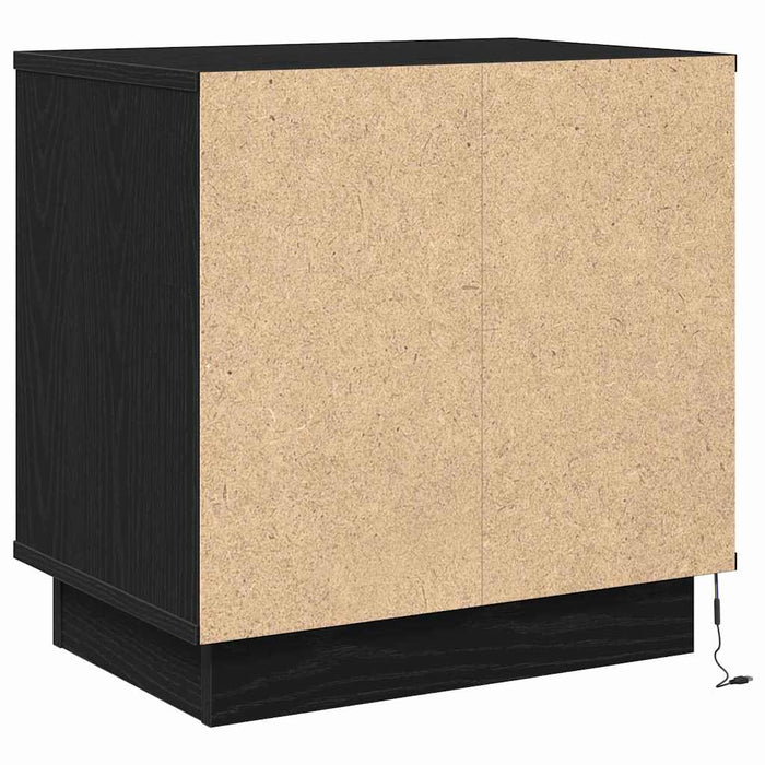 Dulap de noapte Stejar Negru 50 x 34,5 x 50 cm Lemn compozit - WALTI WALTI