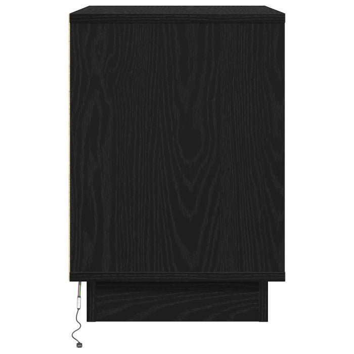 Dulap de noapte cu sertar 2 pcs Stejar Negru 50 x 34,5 x 50 cm - WALTI WALTI
