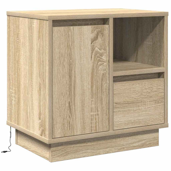 Dulap de noapte cu sertar 2 pcs Stejar Sonoma 50 x 34,5 x 50 cm - WALTI WALTI
