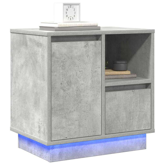 Dulap de noapte cu sertar 2 pcs Gri din beton 50 x 34,5 x 50 cm - WALTI WALTI