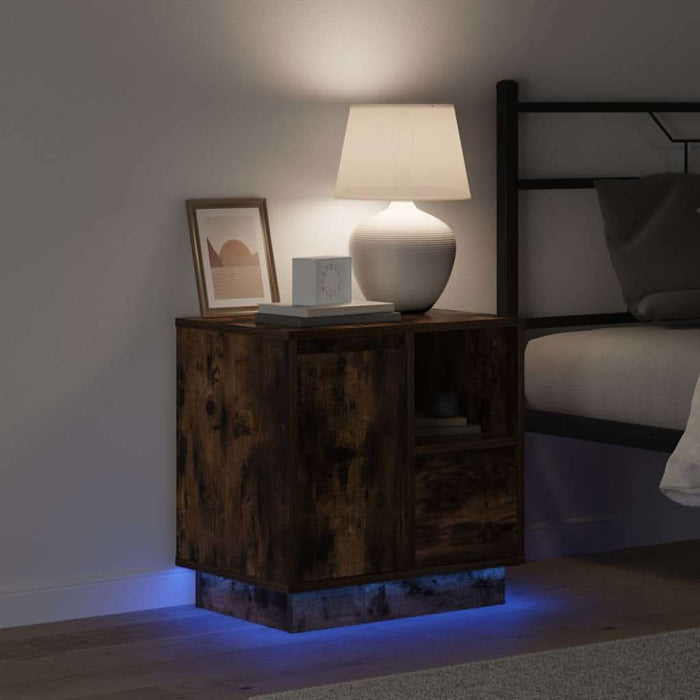Dulap de noapte Stejar fumuriu 50 x 34,5 x 50 cm Lemn compozit - WALTI WALTI