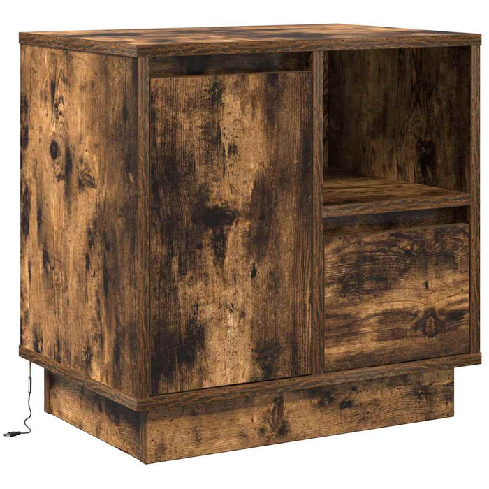 Dulap de noapte 2 pcs Stejar fumuriu 50 x 34,5 x 50 cm - WALTI WALTI