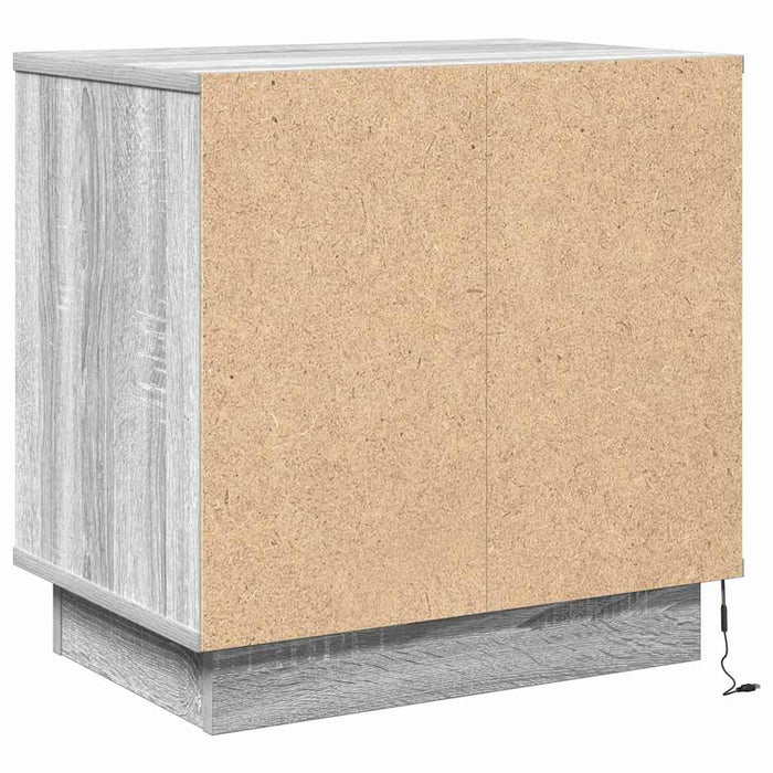Dulap de noapte 2 pcs Gri 50 x 34,5 x 50 cm Lemn compozit - WALTI WALTI