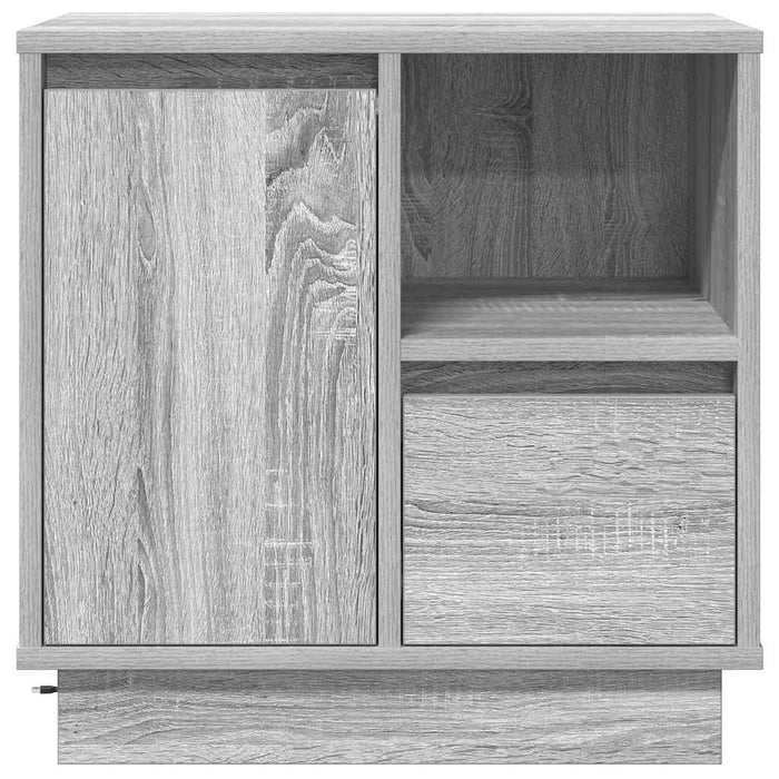 Dulap de noapte 2 pcs Gri 50 x 34,5 x 50 cm Lemn compozit - WALTI WALTI