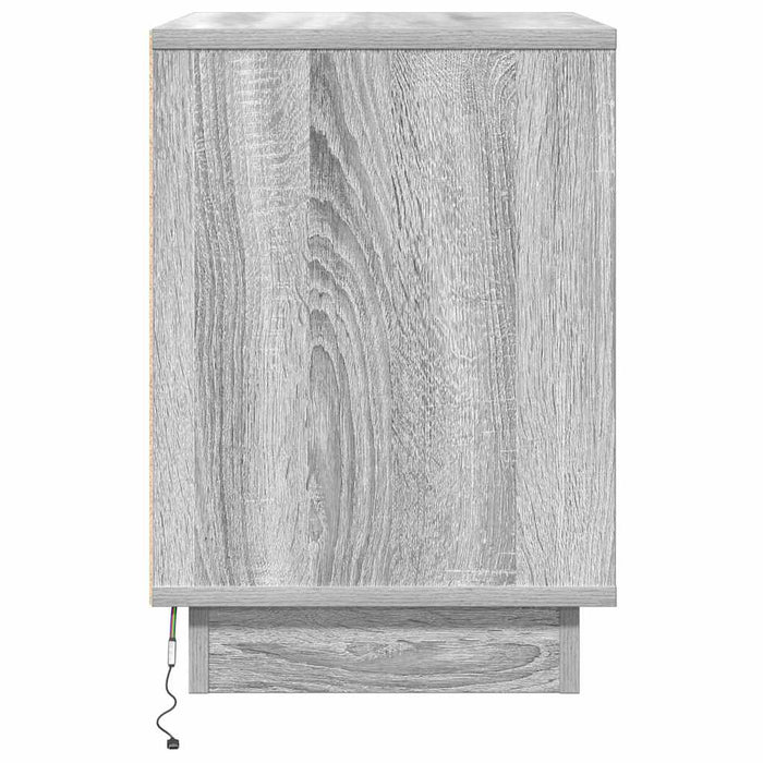 Dulap de noapte 2 pcs Gri 50 x 34,5 x 50 cm Lemn compozit - WALTI WALTI