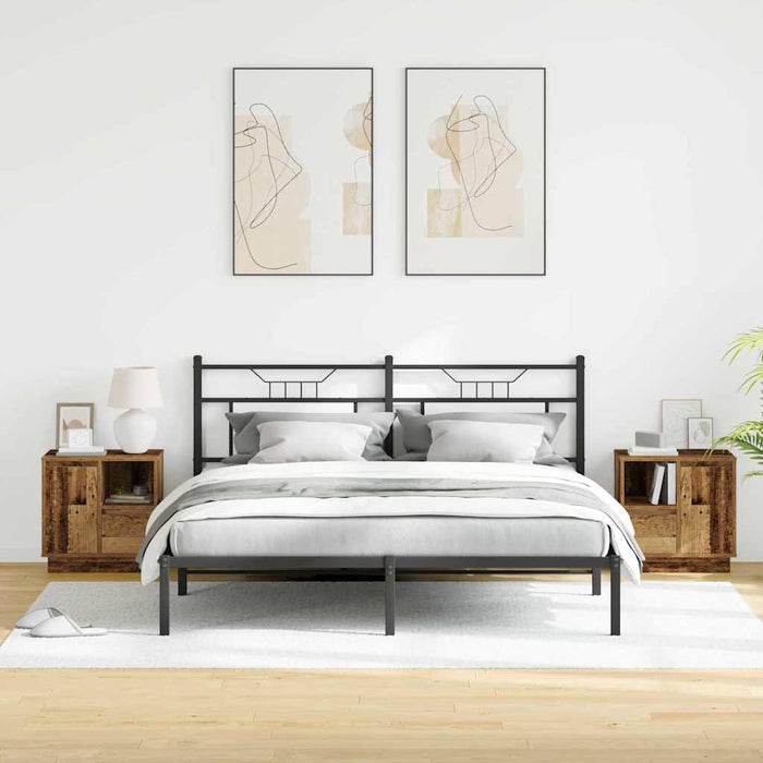 Dulap de noapte cu sertar 2 pcs Lemn vechi 50 x 34,5 x 50 cm - WALTI WALTI