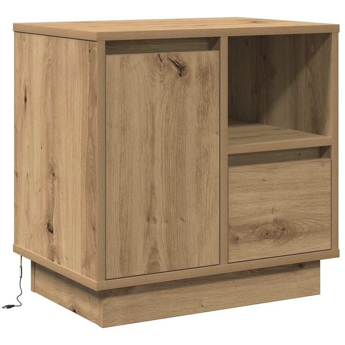 Dulap de noapte cu sertar Stejar Artizanal 50 x 34,5 x 50 cm - WALTI WALTI