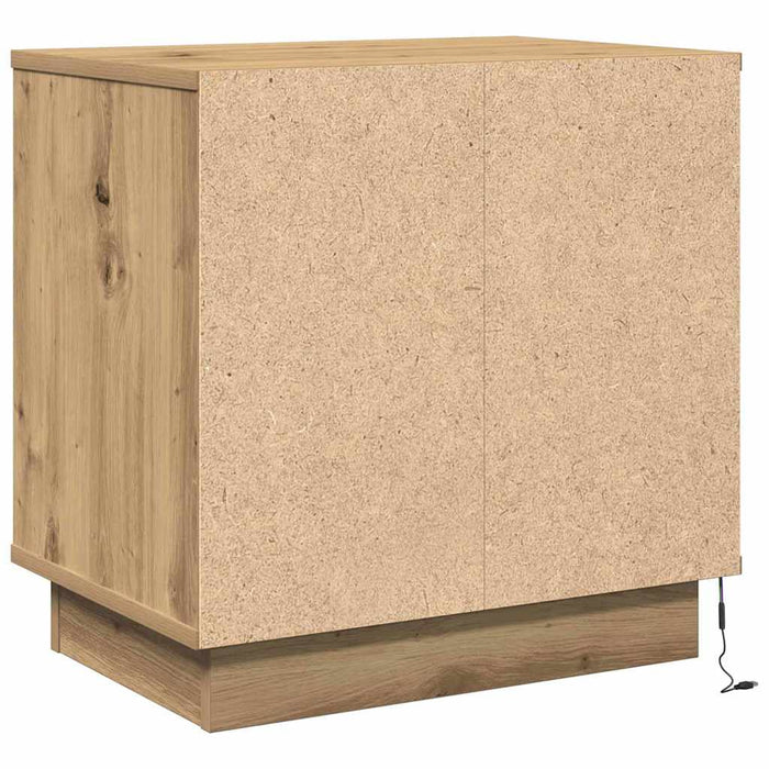 Dulap de noapte 2 pcs Stejar Artizanal 50 x 34,5 x 50 cm - WALTI WALTI
