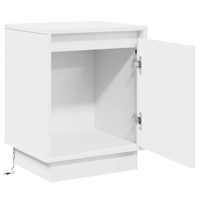 Dulap de noapte Alb 39 x 34,5 x 50 cm Lemn compozit - WALTI WALTI