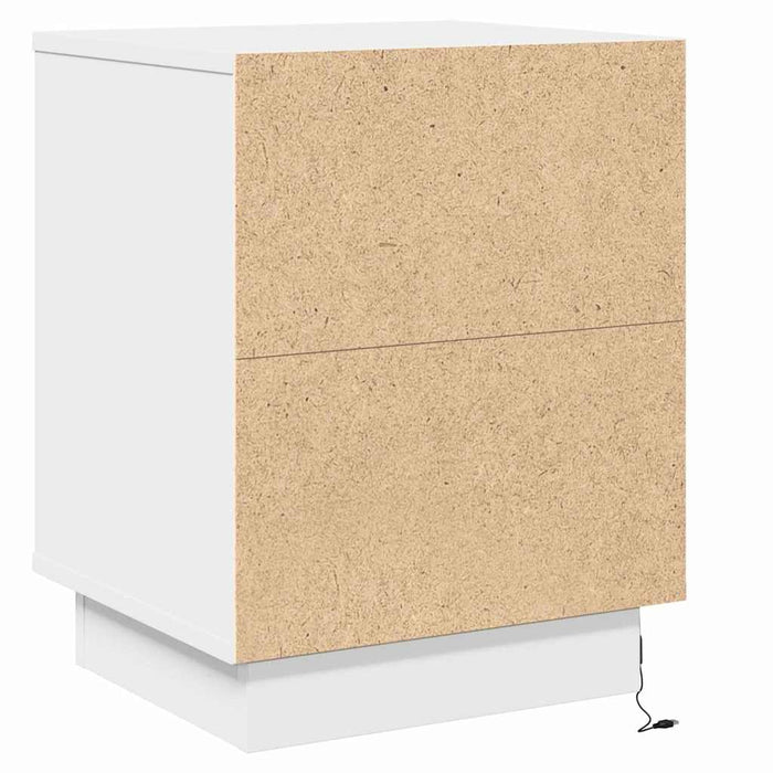 Dulap de noapte Alb 39 x 34,5 x 50 cm Lemn compozit - WALTI WALTI