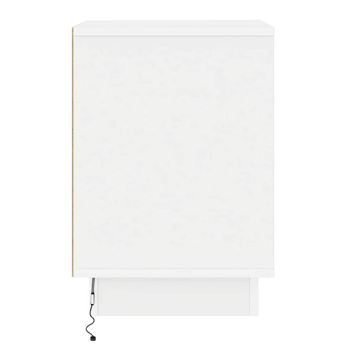 Dulap de noapte 2 pcs Alb 39 x 34,5 x 50 cm Lemn compozit - WALTI WALTI
