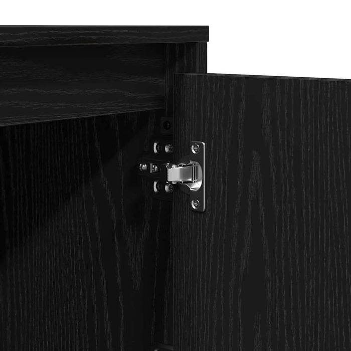 Dulap de noapte Stejar Negru 39 x 34,5 x 50 cm Lemn compozit - WALTI WALTI