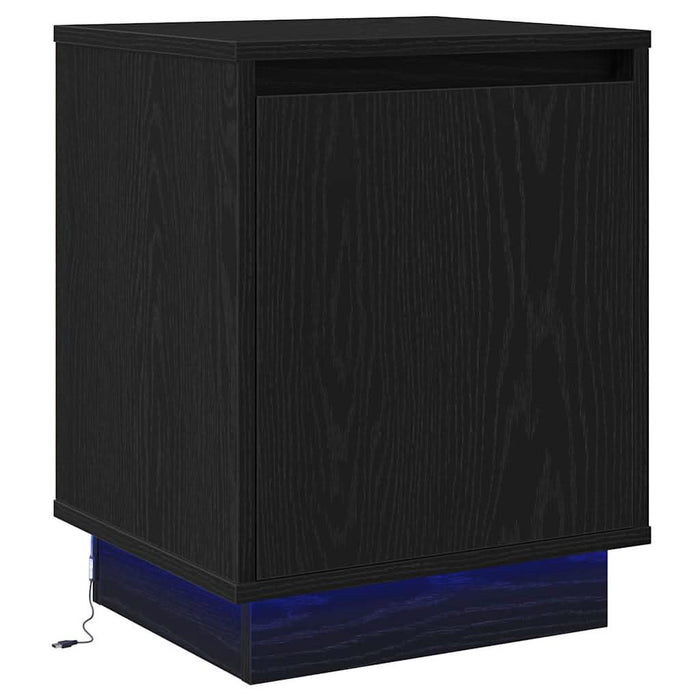 Dulap de noapte Stejar Negru 39 x 34,5 x 50 cm Lemn compozit - WALTI WALTI