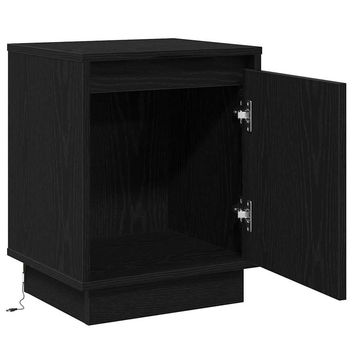 Dulap de noapte Stejar Negru 39 x 34,5 x 50 cm Lemn compozit - WALTI WALTI