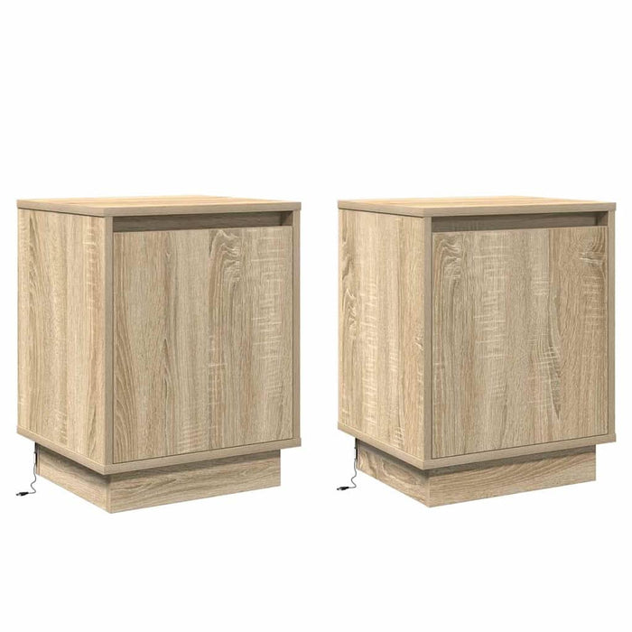 Dulap de noapte 2 pcs Stejar Sonoma 39 x 34,5 x 50 cm - WALTI WALTI