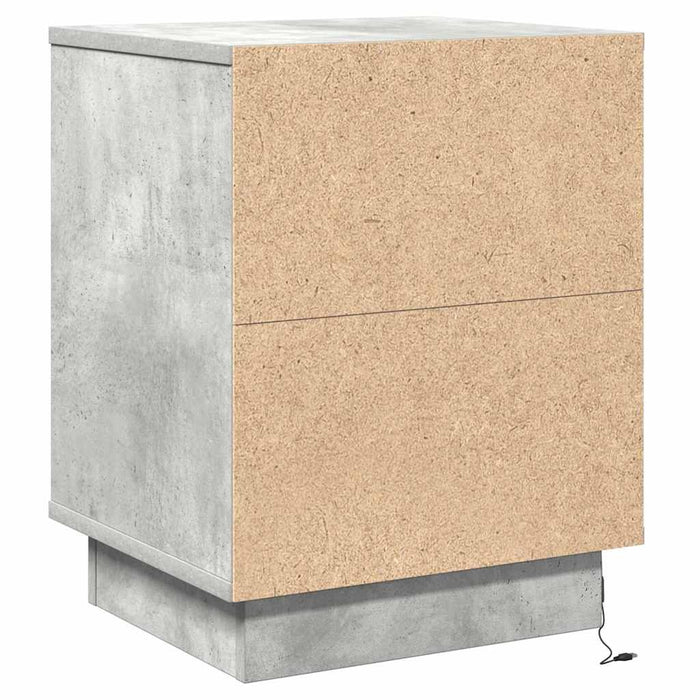 Dulap de noapte Gri din beton 39 x 34,5 x 50 cm Lemn compozit - WALTI WALTI