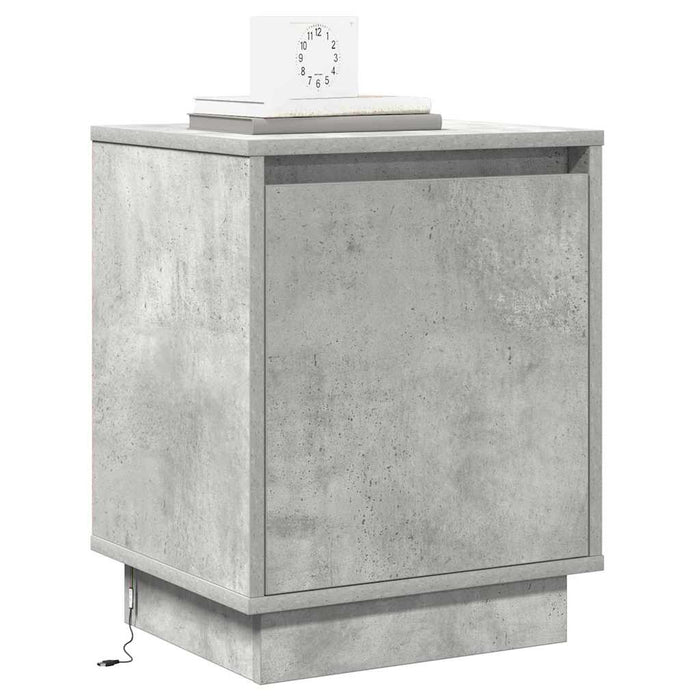 Dulap de noapte Gri din beton 39 x 34,5 x 50 cm Lemn compozit - WALTI WALTI