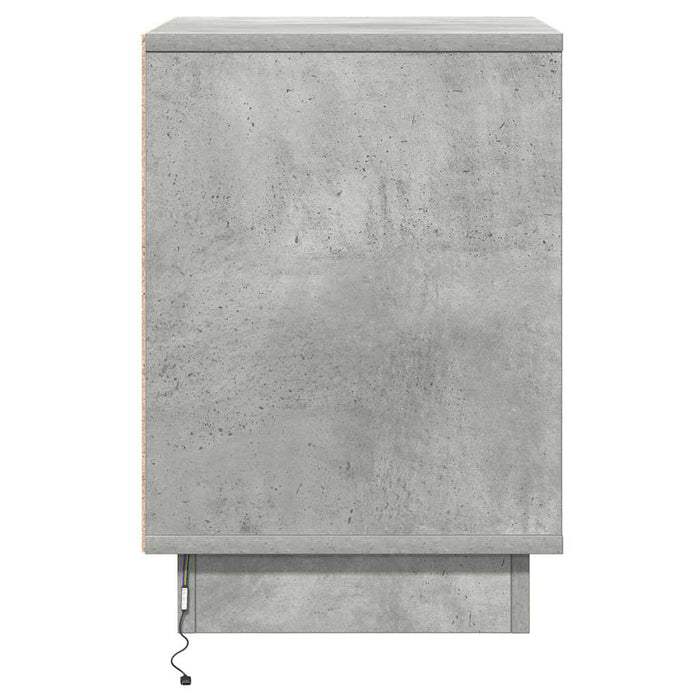 Dulap de noapte Gri din beton 39 x 34,5 x 50 cm Lemn compozit - WALTI WALTI
