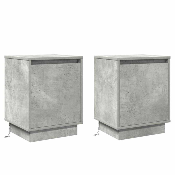 Dulap de noapte 2 pcs Gri din beton 39 x 34,5 x 50 cm - WALTI WALTI