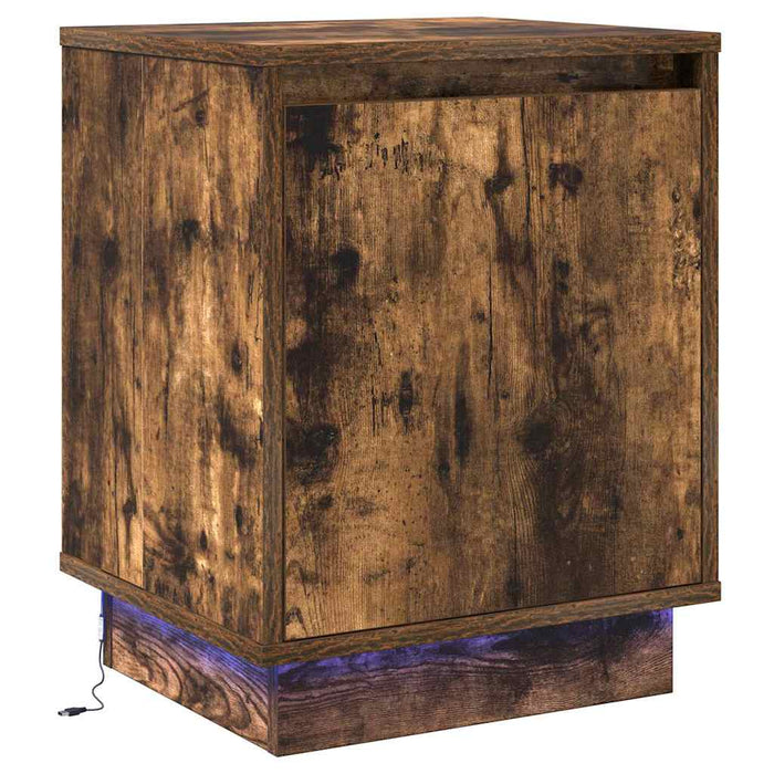 Dulap de noapte Stejar fumuriu 39 x 34,5 x 50 cm Lemn compozit - WALTI WALTI