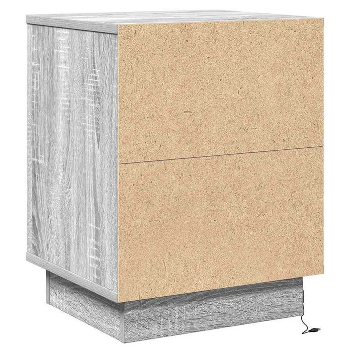 Dulap de noapte Gri 39 x 34,5 x 50 cm Lemn compozit - WALTI WALTI