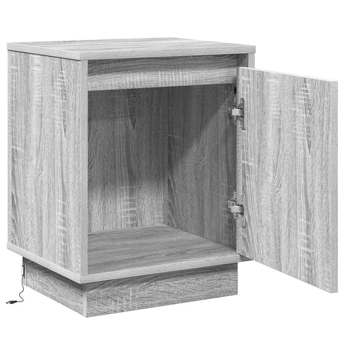 Dulap de noapte 2 pcs Gri 39 x 34,5 x 50 cm Lemn compozit - WALTI WALTI