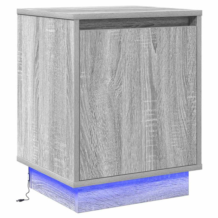 Dulap de noapte 2 pcs Gri 39 x 34,5 x 50 cm Lemn compozit - WALTI WALTI