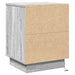 Dulap de noapte 2 pcs Gri 39 x 34,5 x 50 cm Lemn compozit - WALTI WALTI