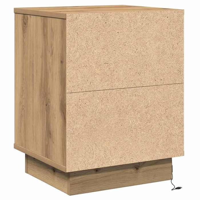 Dulap de noapte 2 pcs Stejar Artizanal 39 x 34,5 x 50 cm - WALTI WALTI