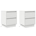 Dulap de noapte 2 pcs Alb 39 x 34,5 x 50 cm Lemn compozit - WALTI WALTI
