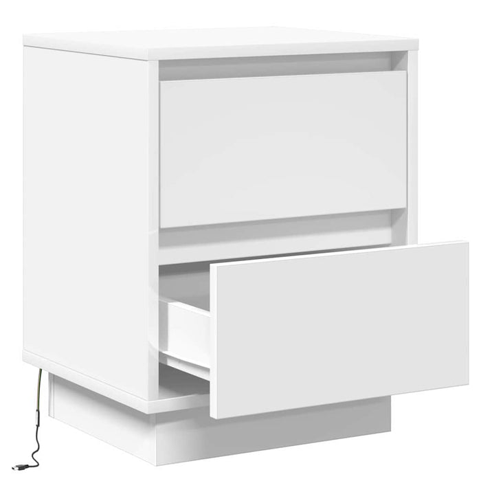 Dulap de noapte 2 pcs Alb 39 x 34,5 x 50 cm Lemn compozit - WALTI WALTI
