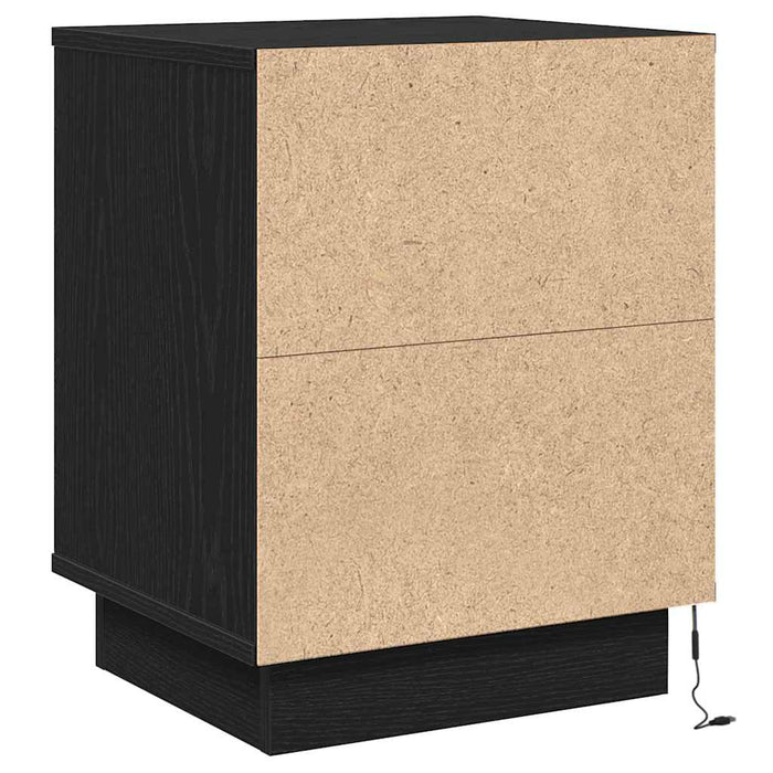 Dulap de noapte cu sertar 2 pcs Stejar Negru 39 x 34,5 x 50 cm - WALTI WALTI