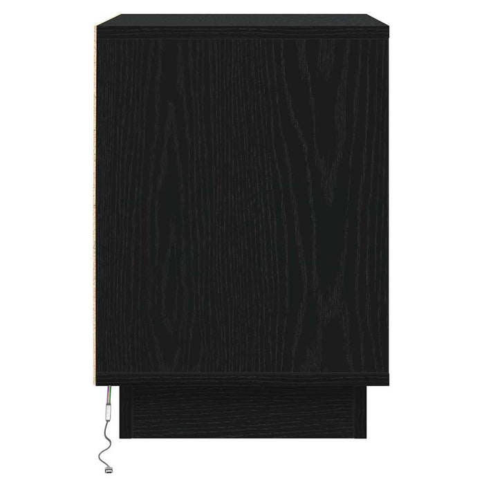 Dulap de noapte cu sertar 2 pcs Stejar Negru 39 x 34,5 x 50 cm - WALTI WALTI