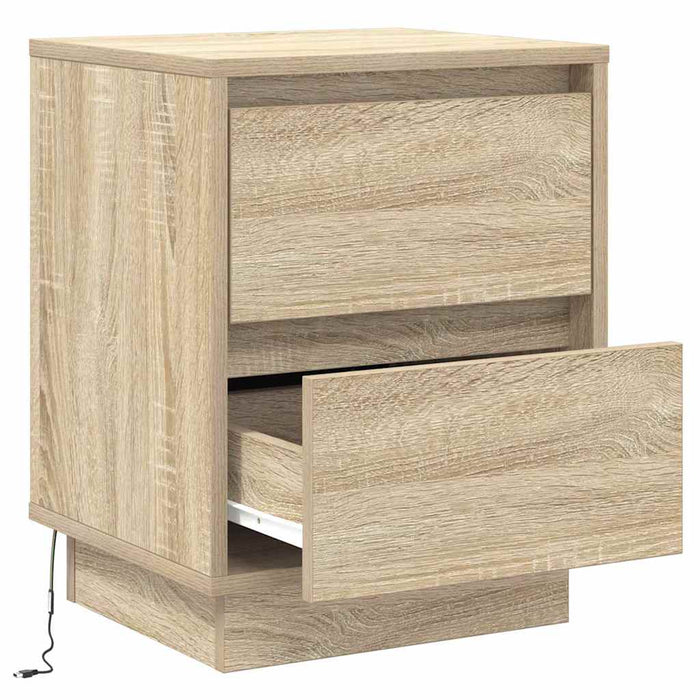 Dulap de noapte cu sertar 2 pcs Stejar Sonoma 39 x 34,5 x 50 cm - WALTI WALTI