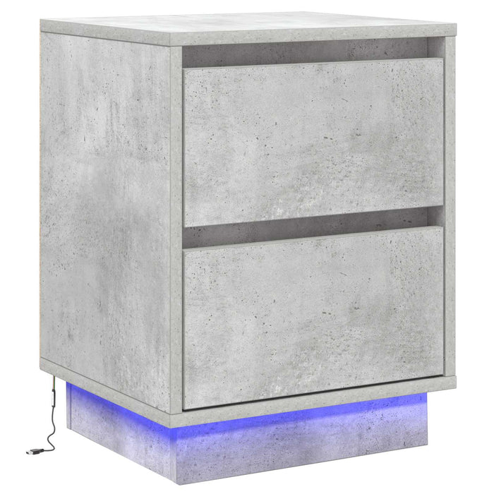 Dulap de noapte Gri din beton 39 x 34,5 x 50 cm Lemn compozit - WALTI WALTI