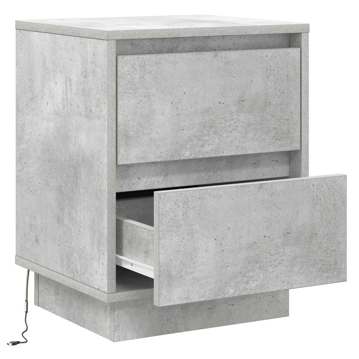 Dulap de noapte Gri din beton 39 x 34,5 x 50 cm Lemn compozit - WALTI WALTI