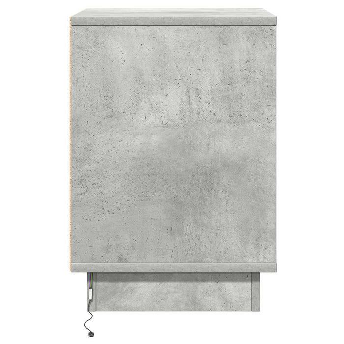 Dulap de noapte Gri din beton 39 x 34,5 x 50 cm Lemn compozit - WALTI WALTI